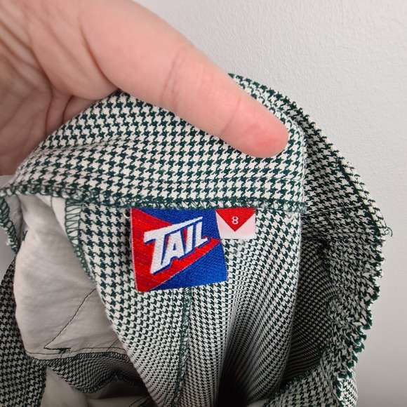 Vintage Tail Houndstooth High Waist Pleated Women's Shorts Sz 6 Academia Golf - Picture 8 of 10